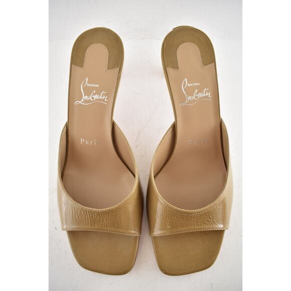 Christian Louboutin Condora Mule 55 Lionne Patent Backless Sandal Heel Pump 40 - Picture 9 of 15